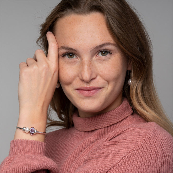 シルバーバングル – トロールビーズ